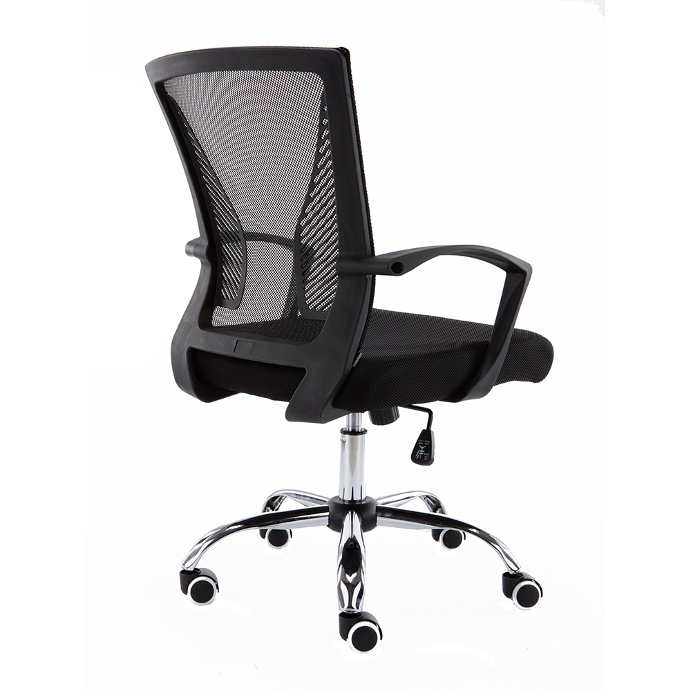 Modern Home Zuna Mid-Back Office Task Chair - Ergonomic Back Supporting Mesh Back Desk Chair (Black/Black)