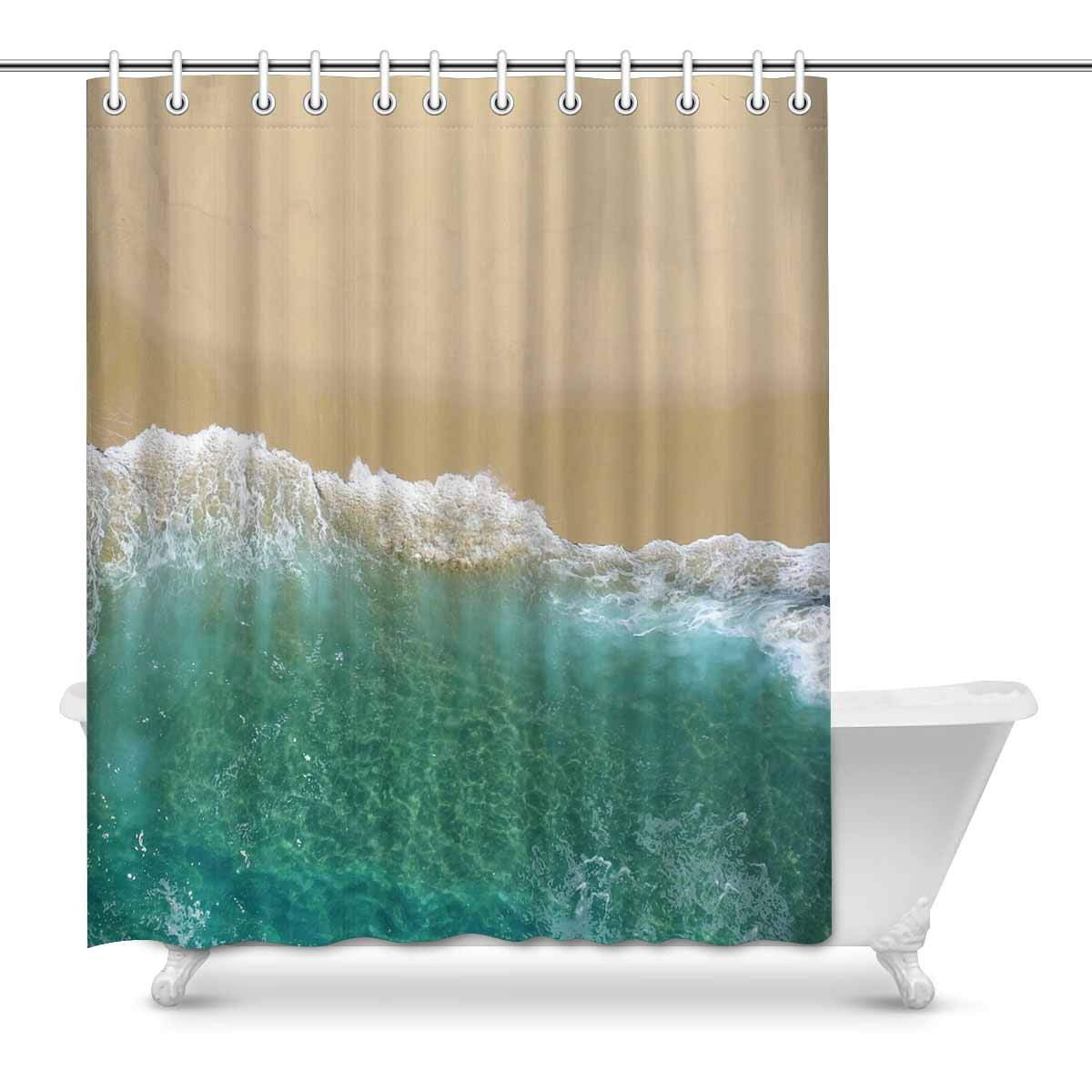 Details about   Sea Blue Sand Waterproof Bathroom Polyester Shower Curtain Liner Water Resistant 