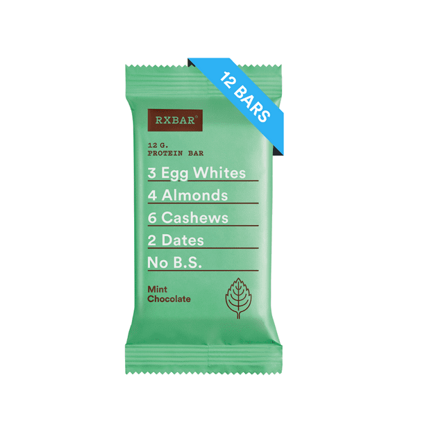 RXBAR Mint Chocolate Whole Food Protein Bars Gluten Free 12 Ct