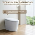 thumbnail image 3 of HOROW Non-electric Smart Bidet Toilet with Dual Nozzles Cleanse Built-in Pump for Power Flush Map 1000g ADA Chair Height, 3 of 17