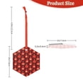 thumbnail image 3 of Sikiie Christmas Red Balls Acrylic Christmas Ornament Pendant Christmas Ornaments Hanging Ornament for Christmas Winter New Year Party -Hexagon, 3 of 7