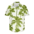 thumbnail image 4 of ZCFZJW Tropical Palm Tree Graphic Shirts for Men Summer Short Sleeve Button Down Hawaiian T-Shirts Trendy Oversized Regular Fit Beach Vacation Tees Tops Yellow XL, 4 of 5