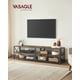thumbnail image 2 of Mueble de TV, Mesa de TV para Televisores de hasta 75 Pulgadas, Ancho 178 cm, Marco de Acero, con Estantes, para Salón, Dormitorio, Marrón Rústico y Negro LTV096B01, 2 of 5