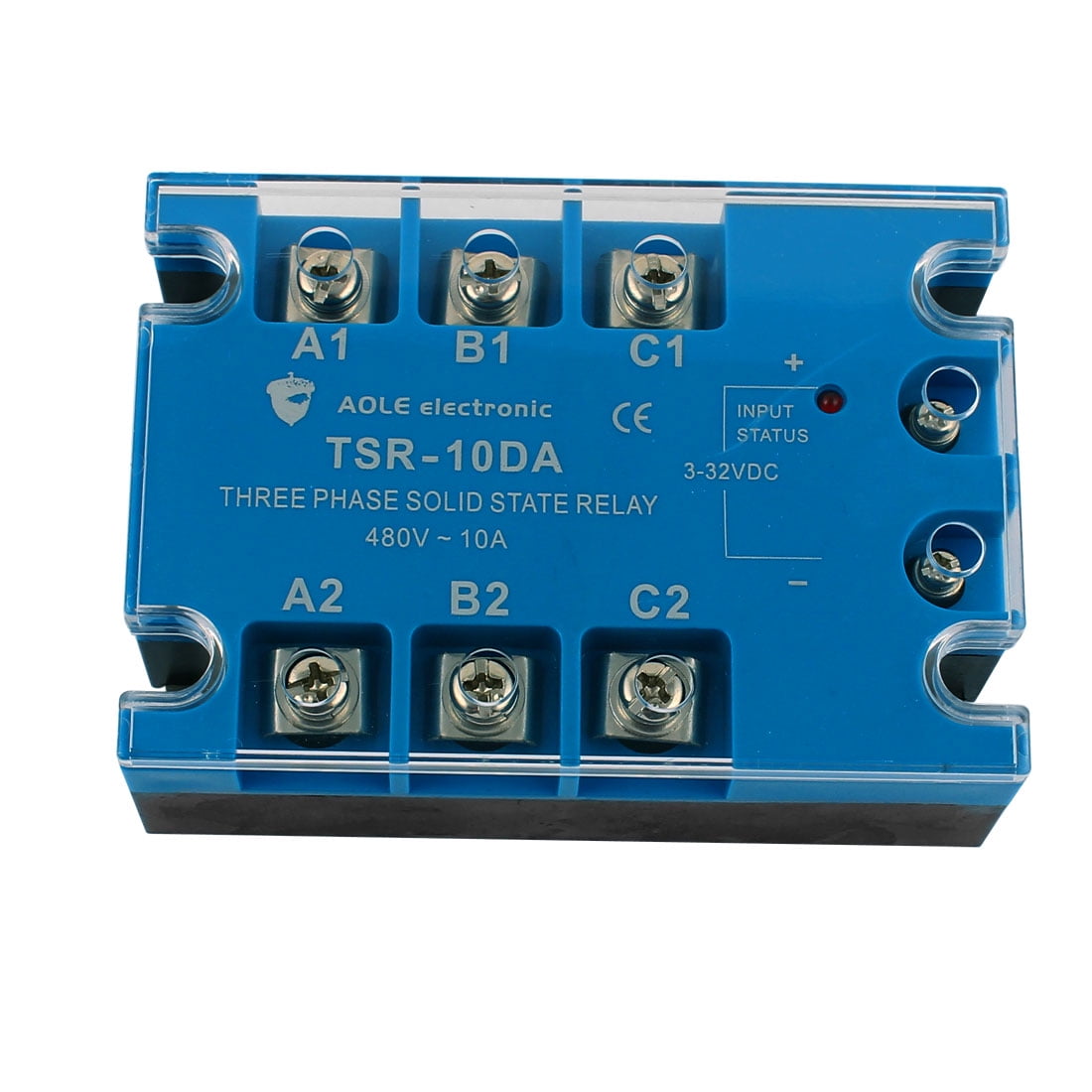 TSR-10DA Three Phase Solid State Relay Module DC to AC 3-32VDC to 480VAC 10A 
