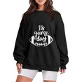 thumbnail image 4 of Gibobby Sudadera oversize mujer Sudadera con cuello redondo para mujer atlético Y-2K(Negro,M), 4 of 5