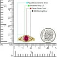 thumbnail image 7 of Round Split Shank Ring Ruby Cubic Zirconia Yellow Tone 925 Sterling Silver, Size 9, 7 of 7