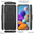 thumbnail image 4 of Samsung A21 Phone Case, Galaxy A21 Phone Case with Screen Protector, Shockproof Silicone Protective with Kickstand Hard Phone Cover for Samsung Galaxy A21 (Red), 4 of 12