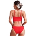 thumbnail image 2 of Top de Bikini CRZ YOGA en V Ajustable Rojo Profundo Talle Pequeño, 2 of 4