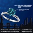 thumbnail image 2 of Gem Stone King 14K White Gold London Blue Topaz Solitaire Engagement Ring for Women | 2.50 Cttw | Round 8MM | Gemstone November Birthstone | Size 5, 2 of 6