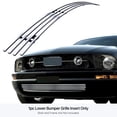 thumbnail image 3 of APS Compatible with Ford Mustang 2005-2009 V6 Lower Bumper Stainless Steel 8x6 Billet Front Grill Grille Insert F66017C, 3 of 7