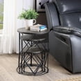 thumbnail image 6 of Furniture of America Nikova Contemporary Wood 3-Piece Nesting Tables in Black, 6 of 9