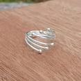 thumbnail image 4 of LD DESIGNS 925 Sterling Silver Adjustable Multi-Strand Wrap Ring – Handmade Boho Statement Ring for Women – Unique Layered Band Gift, 4 of 10