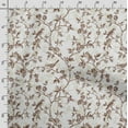 thumbnail image 5 of Soimoi Bird & Flowers Printed Japan Crepe SatinFabric By The Yard-54 Inch WideDecorative Sewing Fabric For Dresses, Kimonos, Gowns-Tawny Brown, 5 of 5