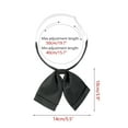thumbnail image 2 of INSPIRE CHIC Women's Satin Adjustable Pre-Tied Double Layer Collar Bow Tie for Uniform Shirt Black One Size, 2 of 5