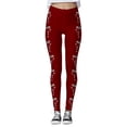 thumbnail image 5 of Legging pour Femmes Doux et Extensible avec Imprimé de Noël et Design en Blocs de Couleur pour Confort et Style, 5 of 5