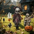 thumbnail image 2 of Huanglei Halloween Scare Crow Decorations 8 Pack Acrylic Window & Yard Signs (20x6") Skeleton & Pumpkin Cutouts For Outdoor Scenes, 2 of 4