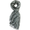 thumbnail image 2 of Wrapables® Lightweight Musical Notes Long Scarf, Gray, 2 of 5