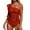 C678/Coffee, variant on XIYON One Piece Swimsuit For Women Elegant One Shoulder Swimsuit For Tummy Control Bathing Suit With High Cut Legs And Backless Design Vintage Swimwear