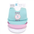 thumbnail image 2 of Hudson Baby Infant Girl Silicone Bibs 3pk, Donut, One Size, 2 of 2