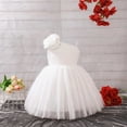 thumbnail image 5 of CIAKGIAF Girls Dress Summer Mesh Fluffy Starry Gradient Casual Round Neck Comfortable Sleeveless Princess Dress White for 18-24 M, 5 of 6