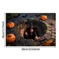 thumbnail image 3 of Nnndbs Halloween Optical Illusion Rug, 3D Visual Trap Floor Mat, Non Scary Carpet for Entryway Living Room Home Halloween Decor, 3 of 7