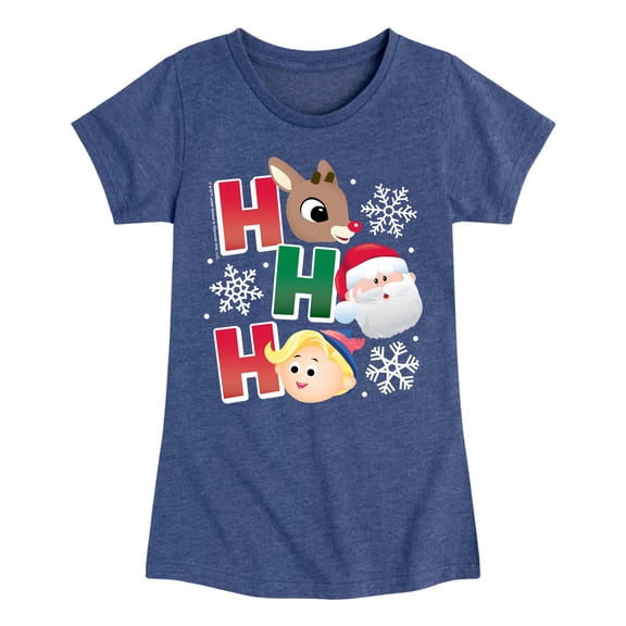 Rudolph - Rudolph Ho Ho Ho - Youth Girls Short Sleeve T-Shirt