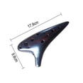 thumbnail image 2 of Ocarina de cerámica de 12 agujeros, pintada a mano, aprendizaje para principiantes, estilo de regalo de Navidad 1, 2 of 5