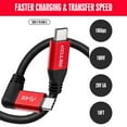 thumbnail image 2 of USB C to C Cable 100W [10ft], 10G Data and 100W PD Fast Charging, 4K Video, RIITOP USB 3.1 Type C Gen2 Cable 10Gbps with E-Marker, Compatible with Oculus Quest 2, USB-C Monitor Display, 2 of 9
