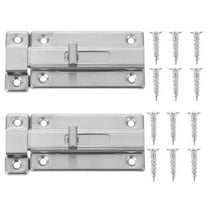 Sliding Bolt Door Lock 2 Sets Side Latch Sling Barn Doors Gate Slide Stainless Steel