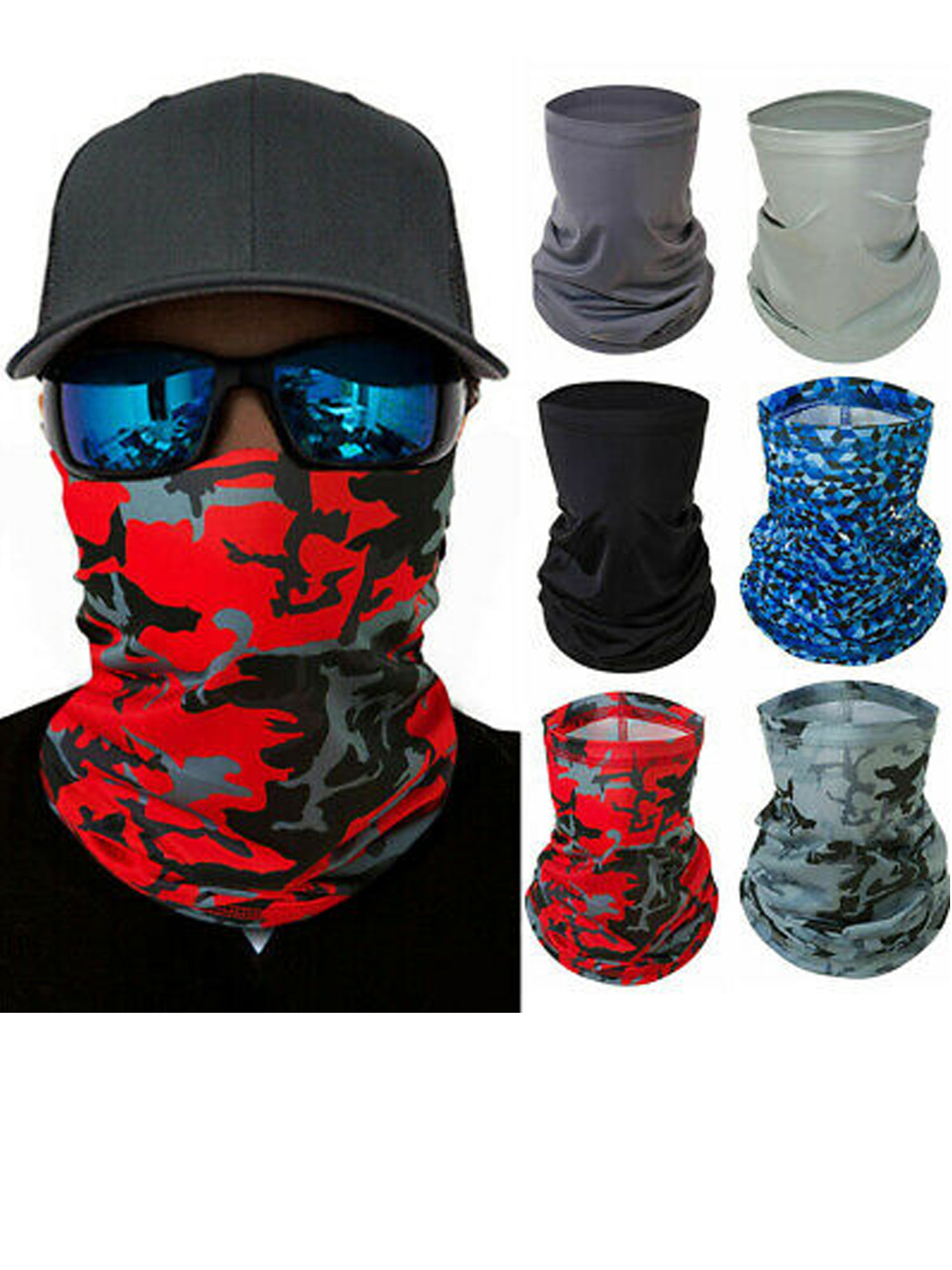 Multi-Color Tube Scarf Bandana Head Face Mask Neck Gaiter Snood Headwear Beanie