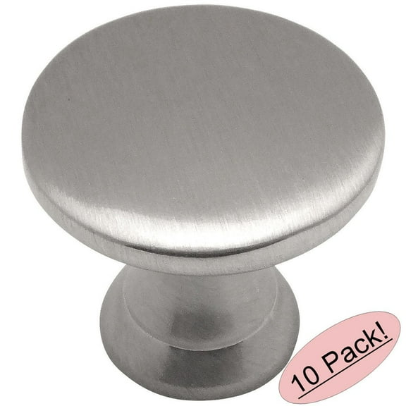 Cosmas 4545SN Satin Nickel Cabinet Hardware Round Knob - 7/8" Diameter - 10 Pack