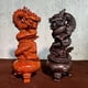 thumbnail image 2 of Ebony wood carved dragon zodiac ornament, treasure basin, coiled dragon, Chinese dragon handicrafts, decoration for offices and shops, opening gifts., 2 of 3
