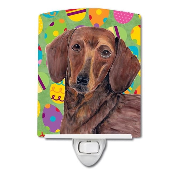 Dachshund Easter Eggtravaganza Ceramic Night Light