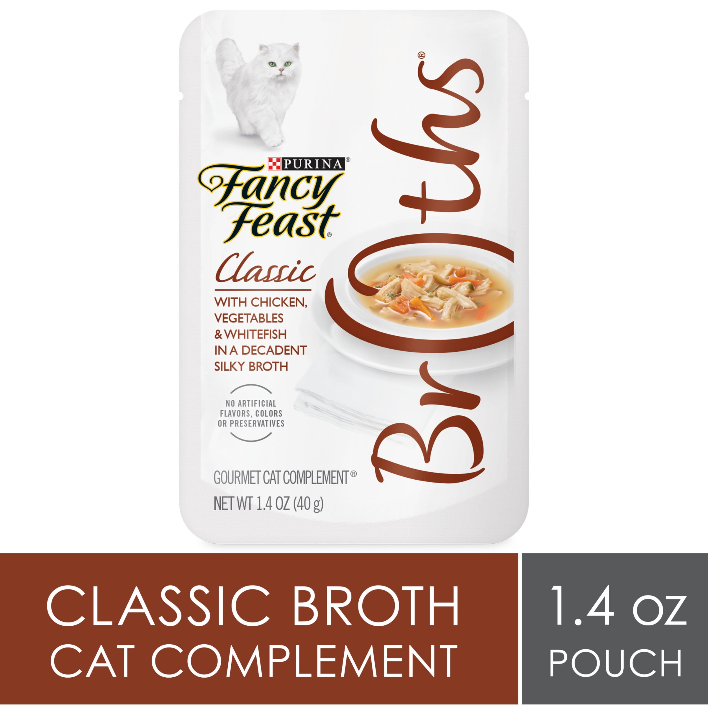 Fancy Feast Limited Ingredient Wet Cat Food Complement, Broths Classic