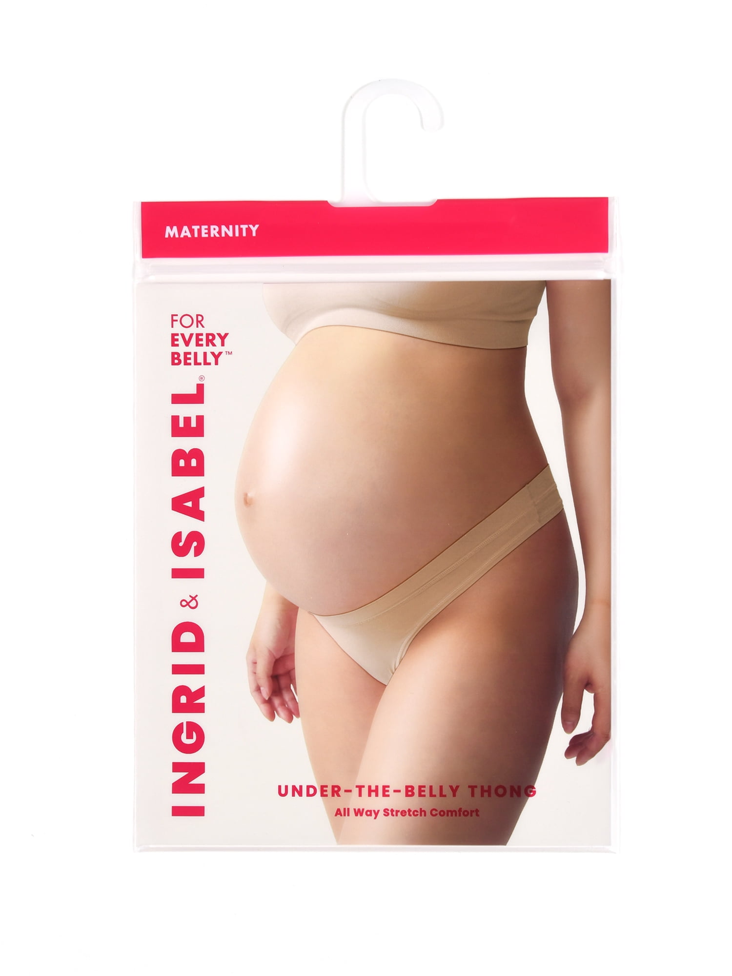 Ingrid & Isabel For Every Belly Women's Maternity Thong Panties, 3-Pack, Sizes XS-4XL