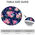 thumbnail image 6 of Pioneer Flower Floral Print Pattern Round Fitted Tablecloth with Elastic Edge,Dining Table Cover Waterproof,Outdoor Round Tablecloth for Camping,Dining,Indoor and Outdoor, 6 of 7