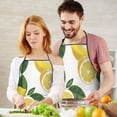 thumbnail image 5 of Yellow Lemon Fruit Slices White Pattern Apron-Garden Aprons for Women with Pockets-Cotton Linen Waterproof Kitchen Cooking Gardening Aprons Adjustable for Kitchen,Cooking,BBQ and Salon 33x27 Inch, 5 of 7