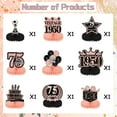 thumbnail image 2 of 75th Birthday Decorations Women, 9PCS Rose Gold 75th Birthday Honeycomb Centerpieces Table Decorations, Vintage 75 Years Birthday Party Decor Supplies, 2 of 4