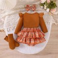 thumbnail image 3 of HCNTES Baby Girl Clothes Halloween Baby Girl Outfit Newborn 1st Halloween Punmkin Romper Tutu Skirt Dress Headband Cute Fall Clothes 3Pcs Sets 0 3 6 9 12 18 Months, 3 of 8