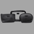 thumbnail image 4 of Impressions Vanity Barbados 3 Pieces Zippered Travel Makeup Bag Set, Waterproof Cosmetic Pouch (Black), 4 of 4
