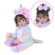 thumbnail image 4 of Rainbow Unicorn Baby Muñeca Infantil Reborn de 22 Pulgadas con Cuerpo de Vinilo, Atuendo y Accesorios, 4 of 16