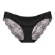 thumbnail image 1 of Gibobby Calzoncillos Talle Bajo Dama Braguitas cintura sin costuras con encaje calado para mujer （Negro， M), 1 of 4