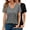 Black-Gray, variant on MOSHU 2 Pack Womens T Shirts V Neck Casual Tops Short Sleeve Comfort Fit Shirts for Women