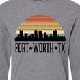 thumbnail image 4 of Inktastic Fort Worth Texas Skyline Retro Long Sleeve T-Shirt, 4 of 5