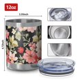 thumbnail image 3 of 12oz Tumblers Pioneer Flower Vacuum Insulated Stainless Steel Travel Tumbler Cups Mug with Lid and Straw for Beer,Coffee,Beverages with Cleaning Brush for Cold & Hot Drinks, 3 of 5