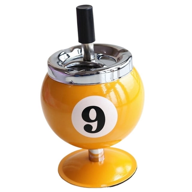 Billiard Ashtray Ash Tray Car Ashtray Windproof Ashtray Decorative Ashtray Home Ashtray Windproof Automatic Extinguishing Ashtray Container Household Travel Iron