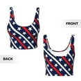 thumbnail image 6 of Goofa Patriotic Star Printed Sports Bras for Women, High Impact Running Bra Workout Crop Tank Tops Longline Sports Bra Push up-XX-Large, 6 of 9