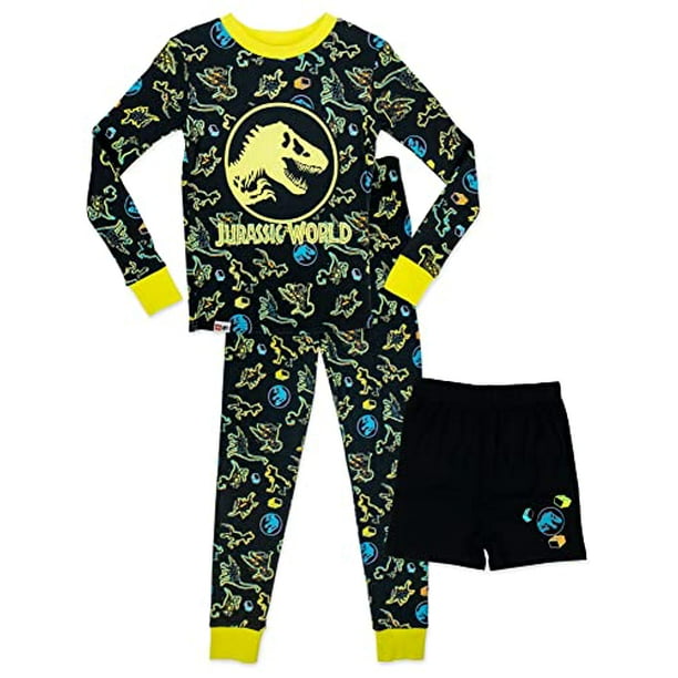 LEGO Jurassic World Boys 3 Piece Cotton Pajamas Size 10 Black