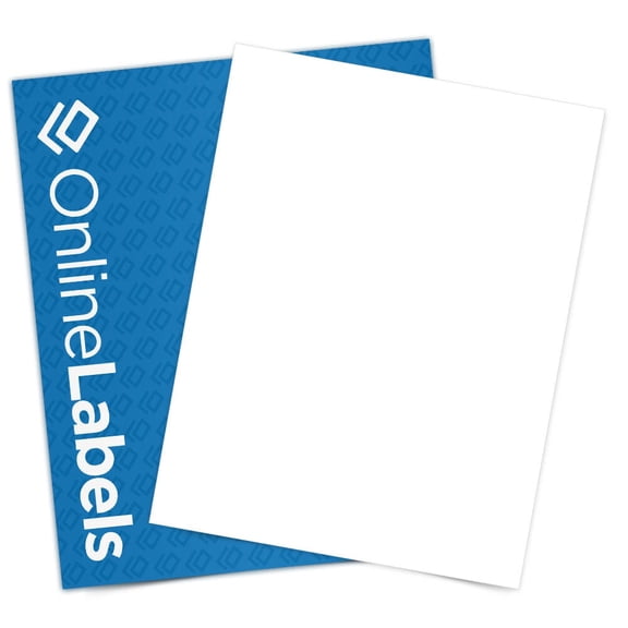 OnlineLabels 8.5" x 11" Removable Sticker Paper - White Matte - 100 - 10 Sheets