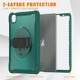 thumbnail image 5 of for iPad Air 11 Inch 2024 Rugged Case, 360 Rotating Hand Strap Stand/Pencil Holder/Adjustable Crossbody Strap, [2 In 1] Protective for iPad Pro 11 2022/2021/2020/2018/Air 4/Air 5, Darkgreen, 5 of 20